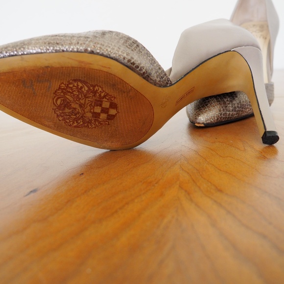 Vince Camuto Beige Snake Skin Pumps - Picture 4 of 8
